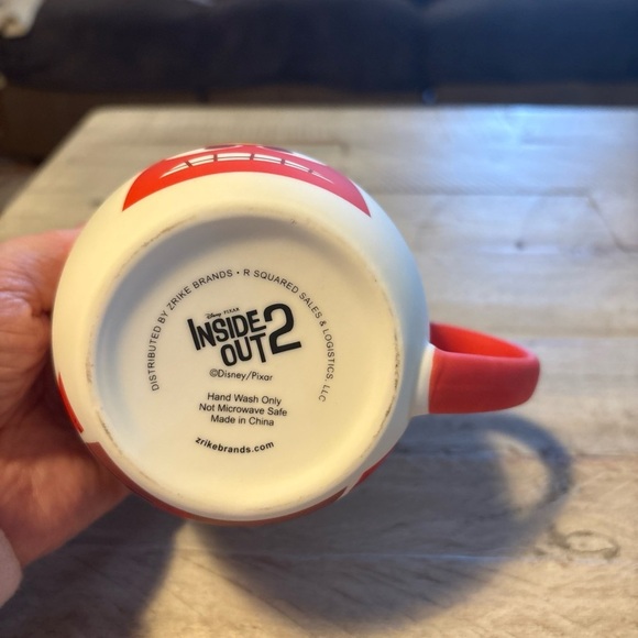 Disney Inside Out 2 ANGER DON'T PUSH MY BUTTONS! Soft Touch Ceramic 16oz Mug NEW - Picture 10 of 13